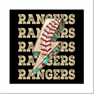 Aesthetic Design Rangers Gifts Vintage Styles Baseball Posters and Art